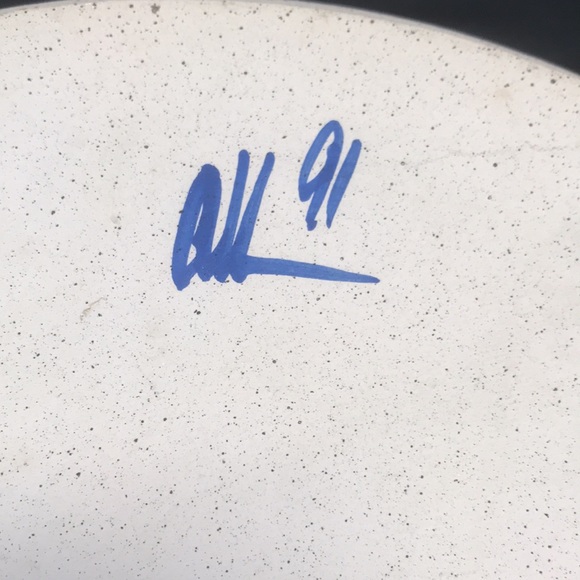 Vintage Signed/Dated Studio Pottery Round Dish Tray Casserole Pie Plate - Picture 3 of 9